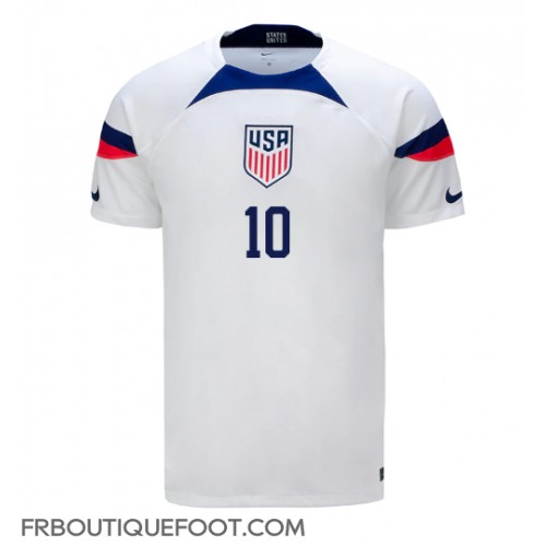 Maillot de foot États-Unis Christian Pulisic #10 Domicile vêtements Monde 2022 Manches Courtes